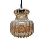 Vintage Glazen Hanglamp Met Bloemen thumbnail 6