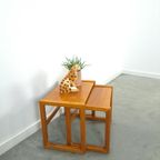 Teak Vintage Bijzettafel Set thumbnail 3