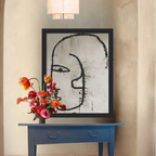 Mooie Oude Wandtafel / Sidetable Restyle Off Black thumbnail 5