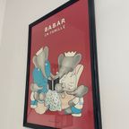 Kinderkamer Babar Poster In Lijst. Babar Olifant Poster. Vintage Poster thumbnail 5