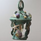 Ceramic Lantern With Sealife Decor, Vietri Sul Mare, Italy. thumbnail 3