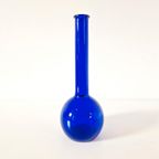 Vintage Fles Vaas Kobalt Blauwe Mid Century Vaas thumbnail 2