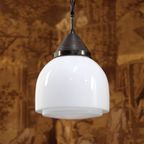 Grote Art Deco Opaline Hanglamp thumbnail 6