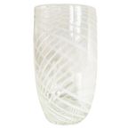 Vintage Glazen Vaas Murano 1950’s Swirl Wit thumbnail 6