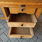 Antiek Artdeco Bureau Beuken Bureau Vintage thumbnail 11