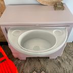 Oud Roze Antieke Commode Met Wasbak thumbnail 6