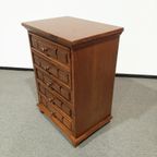 Italian Walnut Dresser With 5 Drawers, 1950S thumbnail 3