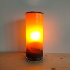 Vintage Glazen Lamp Jaren 70 (Stijl) Oranje Zwart thumbnail 3