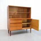 Vintage Wandmeubel Met Vitrine Teak thumbnail 14