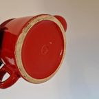 Vintage Hangpot Rood Keramieke Bloempot thumbnail 6
