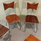 Set Van 4 Vintage Design Eetkamerstoelen thumbnail 5