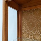 Antieke Vintage Houten Vitrinekast Wandkast Servieskast Kast thumbnail 3