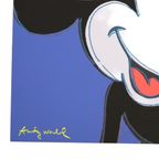 Offset Litho Naar Andy Warhol Mickey Mouse Blauw 487/2400 Pop Art Kunstdruk thumbnail 7