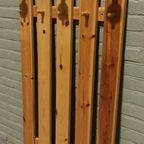Vintage 1960S Scandi Massief Grenen Wandkapstok thumbnail 11