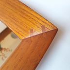 Scandinavische Vierkante Spiegel Met Teakhouten Frame, Houten Details, Bruin thumbnail 4