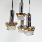 Massive Cascade Kroonluchter Met 4 Lichtpunten, 1970's thumbnail 3