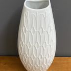Large Vintage White Ceramic Vase By Alka Kunst Bavaria thumbnail 2