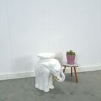Porseleinen Grote Wit Met Goud Olifant Plantentafel Vintage thumbnail 8