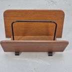 Vintage Teak Lectuurrek Krantenrek Metaal Design Mid Century thumbnail 5