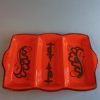 Flora Holland Ceramic Bowl Orange Gouda Tokio 1264 Mid Century Platal thumbnail 5