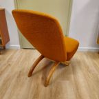 Vintage Theo Ruth Congo Fauteuil Stoel Oranje thumbnail 4