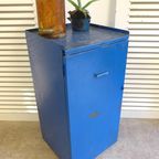 Mooie Industriele Blauwe Metalen Locker thumbnail 4