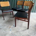 Set/4 Vintage Top Form Stoelen, 1960, Skai Webbing thumbnail 8