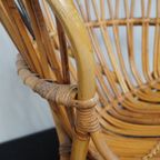 Rattan Loungechair By Rohé, 1950. thumbnail 6