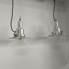 Set Unieke En Zeldzame 'kleine' Vintage Ucello Visserslampen Plafondlamp thumbnail 9