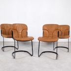 Willy Rizzo Stoelen - Cognac Leder - Cidue Italy thumbnail 16