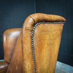 Vintage Schaapsleren Wingback Fauteuil thumbnail 5