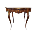 Antiek Franse Louis Xv Stijl Tafel Met Lade, Eind 19e Eeuw thumbnail 2