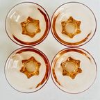Set Rosaline Glas Art Deco Franse Schaaltjes Roze thumbnail 2