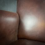 Set Van 2 Art Deco Leren Fauteuils – Origineel 1930 thumbnail 8