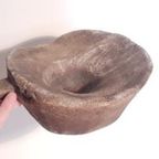Primitieve Antieke Massief Houten Vijzel thumbnail 7