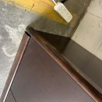 Vintage Minimalistische Dressoir In Donker Hout thumbnail 11
