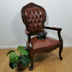 Brocante Vintage Franse Louis Xv Stoel, Fauteuil 2010 thumbnail 2