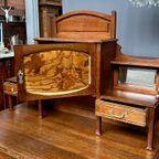 Prachtig Antiek Frans Bureau In Art Nouveau Stijl. thumbnail 6