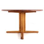 Vintage Ronde 2x Verlengbare Massief Teak Eettafel Tafel Deens thumbnail 7