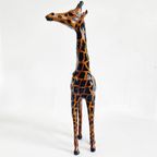 Set Mid-century Handgeschilderde Lederen Giraffen Xl 1970’s thumbnail 8