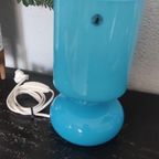 Vintage Tafellamp Ikea Lykta Blauw Glas thumbnail 2