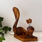 Houten Zwaan Met Cocktailprikkers thumbnail 2