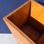 Vintage Planten Zuil, Plantenbak, Houten Planten Standaard thumbnail 2