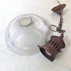 Oud Romantische Hanglamp Uit Frankrijk. Brocante, Industrieel thumbnail 6