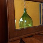 Vintage Spiegel In Eikenhouten Lijst, Subtiel Gestoken Hout thumbnail 2