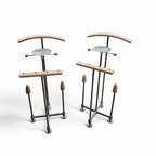 2 X Vintage Design Auronde Dressboy Or Butler Stand By Frans De La Haye For Auping thumbnail 2