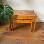 Vintage Mid Century Grenen Side Tables Bijzettafels thumbnail 3