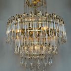 2 Beschikbaar! Vintage Kristallen Murano Geblazen Kroonluchters Hanglampen Art Deco Stijl ! thumbnail 15