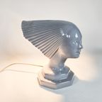 Vintage - Rene Lalique Stijl - Design Hubert Olivier - Tafellamp - Keramiek - Frankrijk - 1960'S thumbnail 4