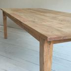 Grote Massief Houten Tafel 265 X 120, Grote Robuuste Tafel thumbnail 10